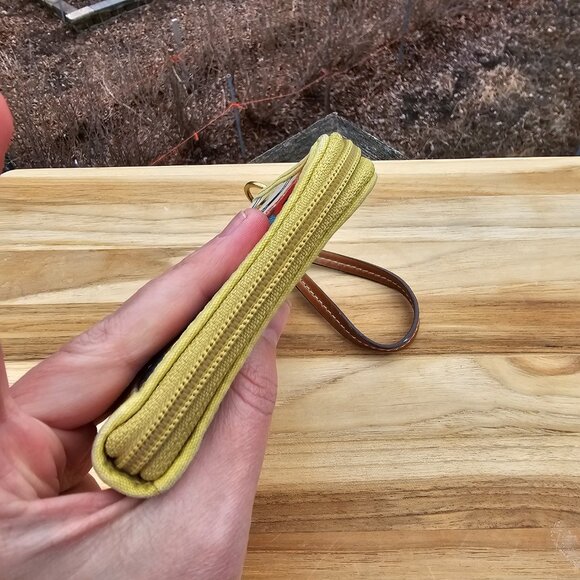 FOSSIL Mini Wristlet Wallet Clutch Printed Coated Canvas Pre-owned - Picture 5 of 7